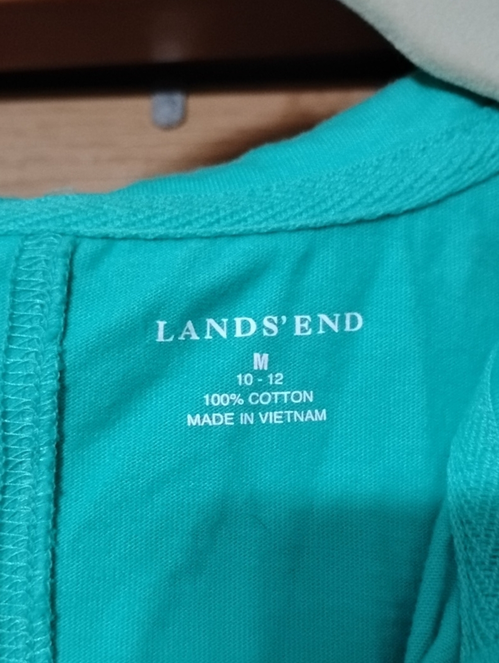 Lands End Women's Turquoise Green Hooded Zip-Front Beach Cover Up Medium NWOT - Picture 4 of 7